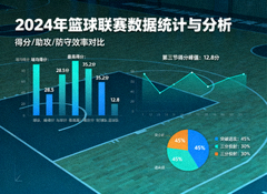 体育比赛数据统计与分析图表展示场景