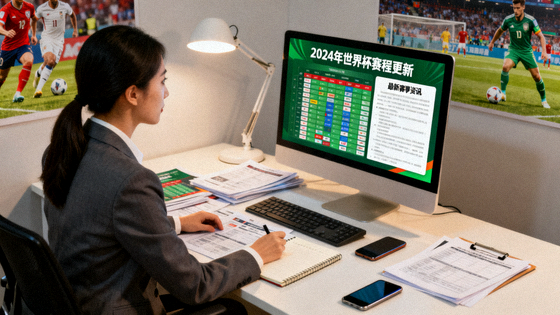 体育新闻编辑场景，赛事资讯内容正在整理发布